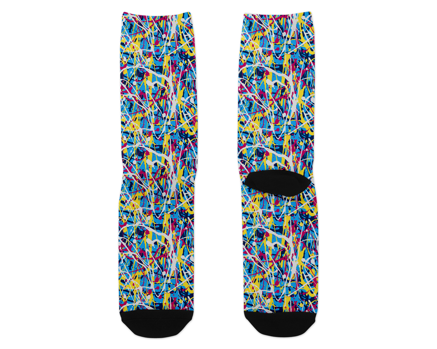 Blue Paint Splatter Dress Socks